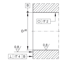 角接觸球軸承單元 ZKLFA1050-2Z, 雙向，螺釘安裝，兩側間隙密封