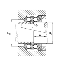 推力深溝球軸承 54305, 根據(jù) DIN 711/ISO 104 標(biāo)準(zhǔn)的主要尺寸，雙向，帶球面軸承座圈，可分離