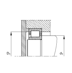 圓柱滾子軸承 NJ417-M1, 根據(jù) DIN 5412-1 標(biāo)準(zhǔn)的主要尺寸, 半定位軸承, 可分離, 帶保持架