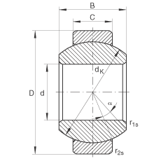關(guān)節(jié)軸承 GE6-FO, 根據(jù) DIN ISO 12 240-1 標(biāo)準(zhǔn)，需維護