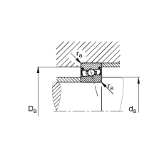 主軸軸承 HSS71906-C-T-P4S, 調(diào)節(jié)，成對安裝，接觸角 α = 15°，兩側(cè)唇密封，非接觸，加嚴(yán)公差
