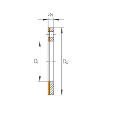 推力墊圈 EGW28-E40, 推力墊圈，免維護，帶鋼襯